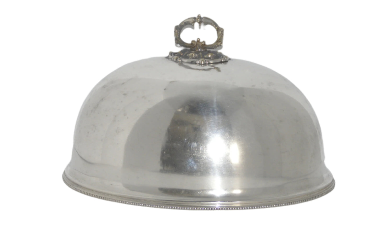 Vintage Silver Plated Meat Platter Dome pre-owned marking E.N.S. 617
