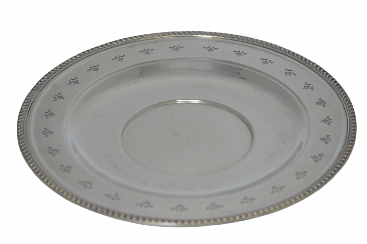 Vintage silver-plated Round Tray 11 1/2 " by Georgian # 3814