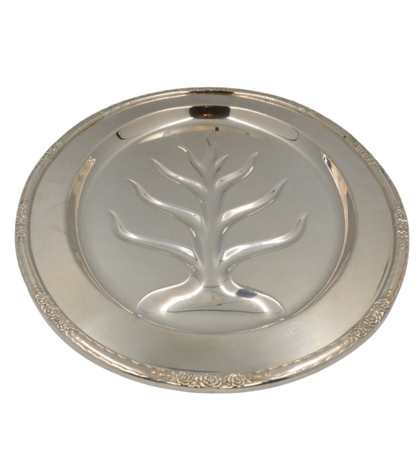 Vintage silver-plated Leaf Tray Oval BY (Camille International Silver Company)