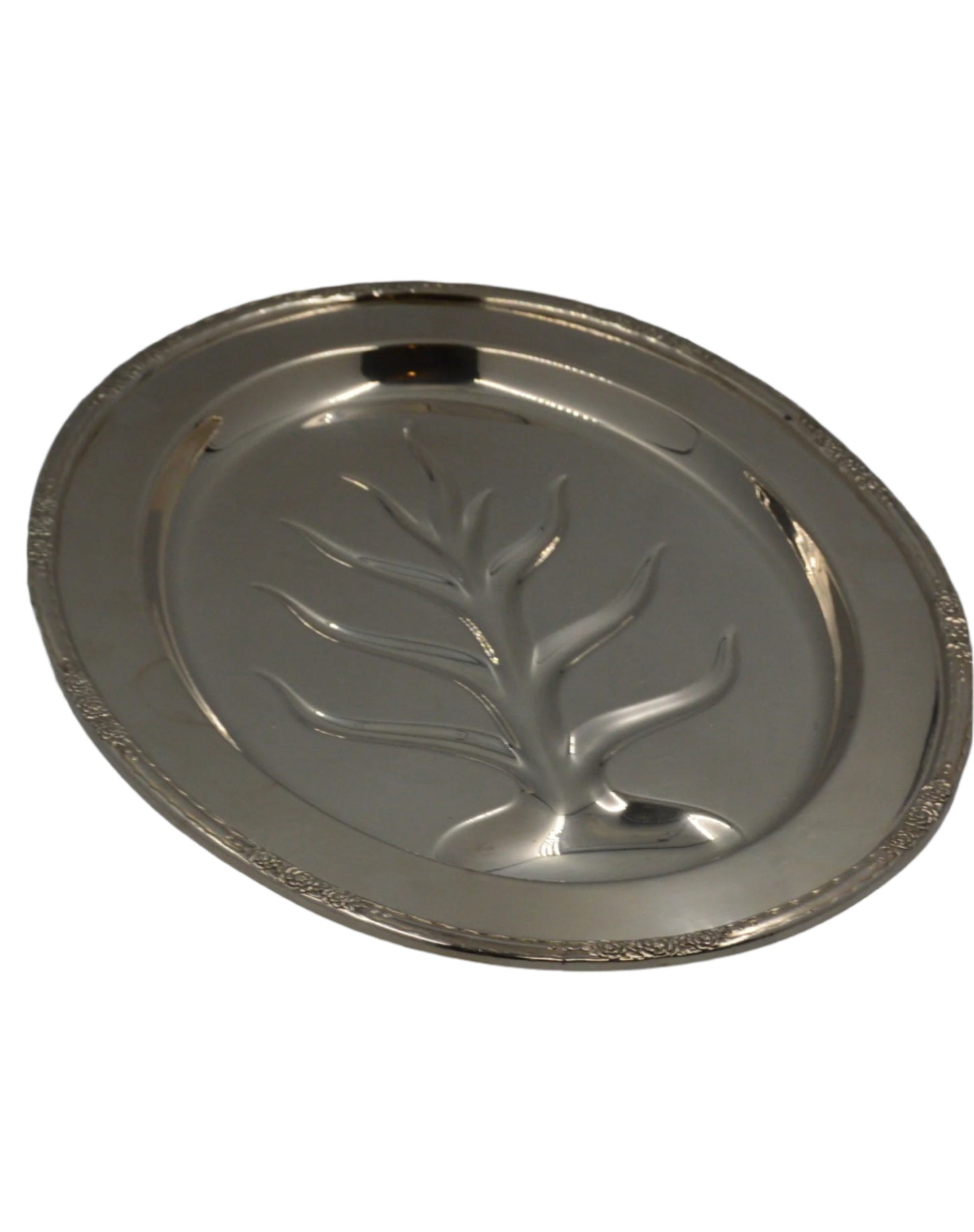 Vintage silver-plated Leaf Tray Oval BY (Camille International Silver Company)
