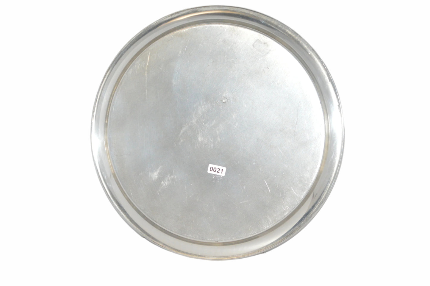 Vintage silver-plated round tray 11 1/2" by Gotham on cooper, pre-owned