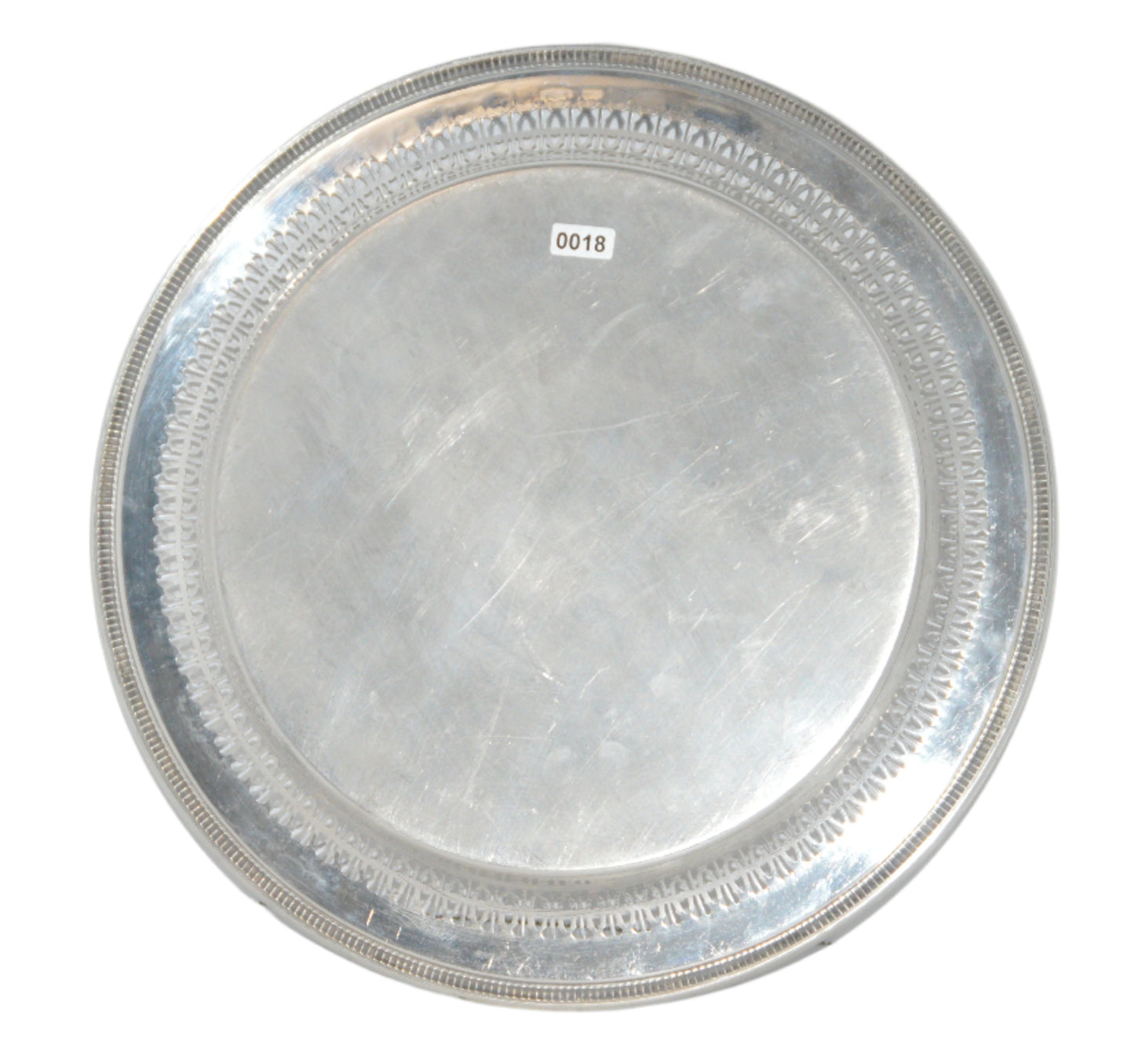 Silver-plated Vintage round Tray by W. Rogers MFG Co 12 1/4 " wide