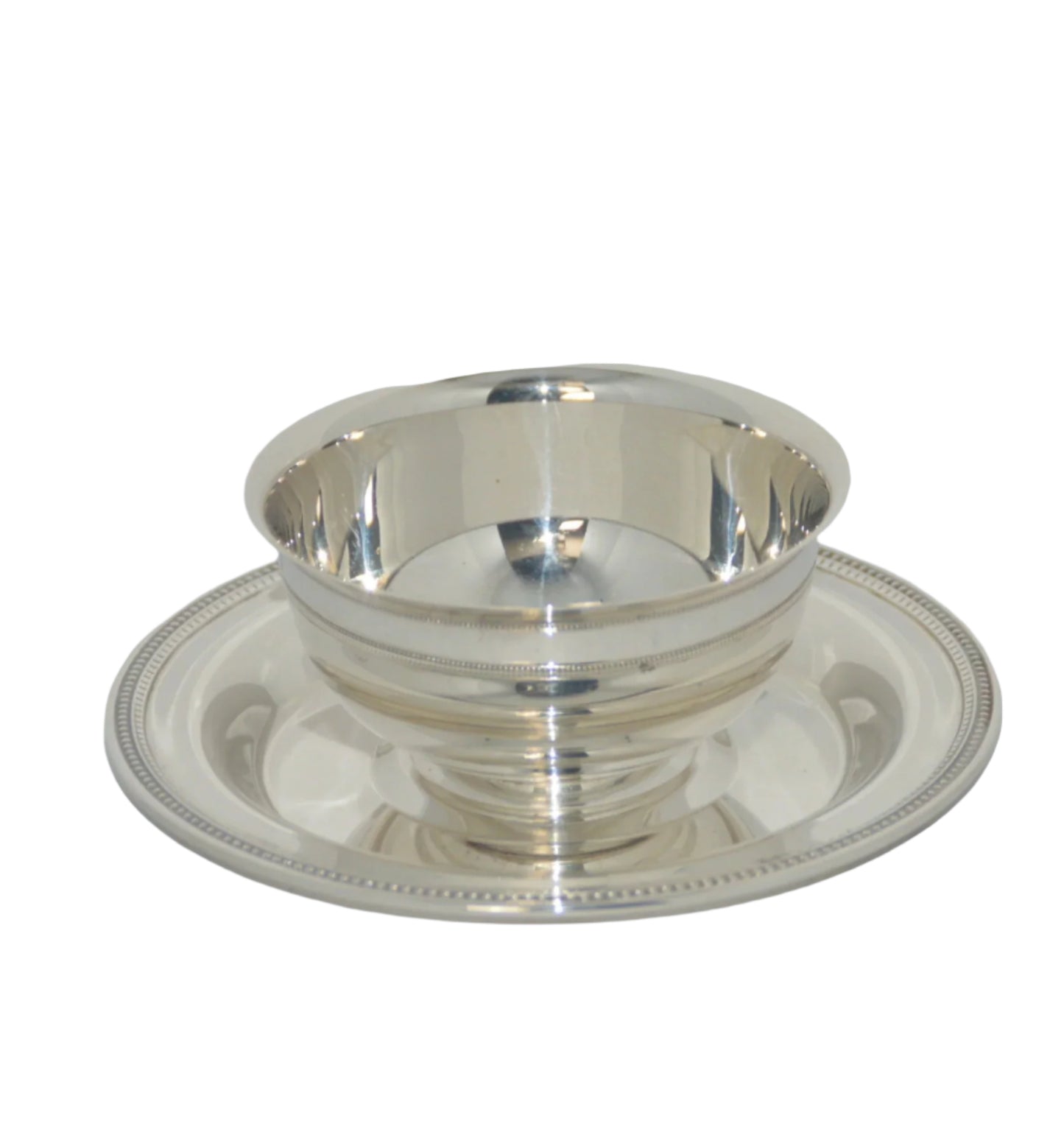 Vintage Chip and Dip Bowl with platter attached by Oneida (preowned)