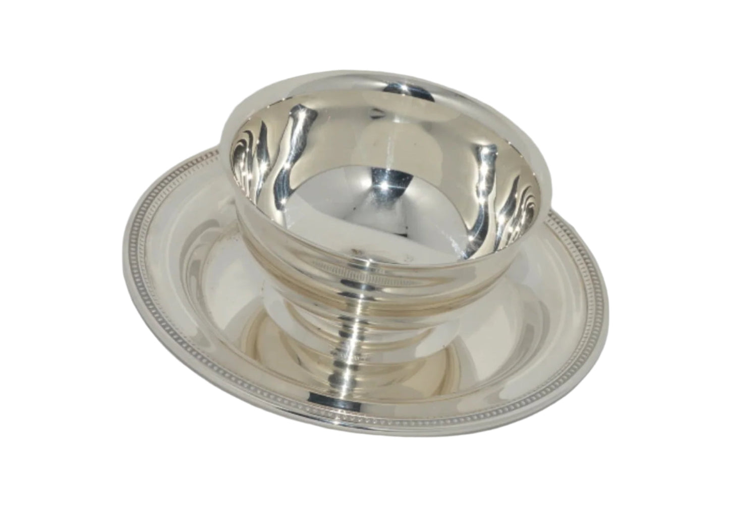 Vintage Chip and Dip Bowl with platter attached by Oneida (preowned)