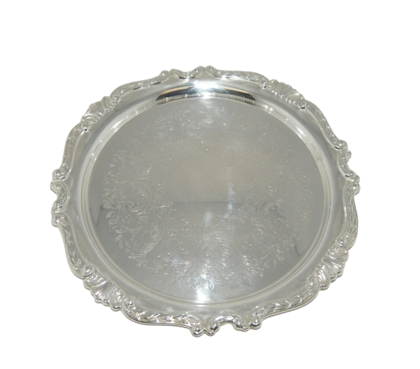 Vintage silver-plated serving tray (pre-owned) by Sheridan Taunton Silversmith LTD