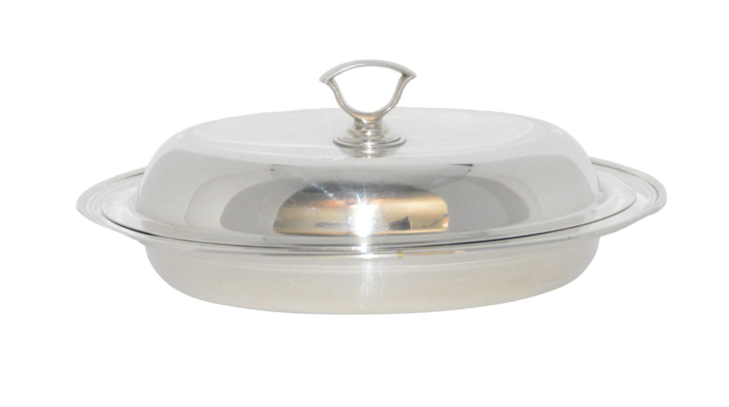 Vintage silver-plated oval vegetable dish 9" X 11 1/2 X 1 3/4 deep by W & S Blackinton