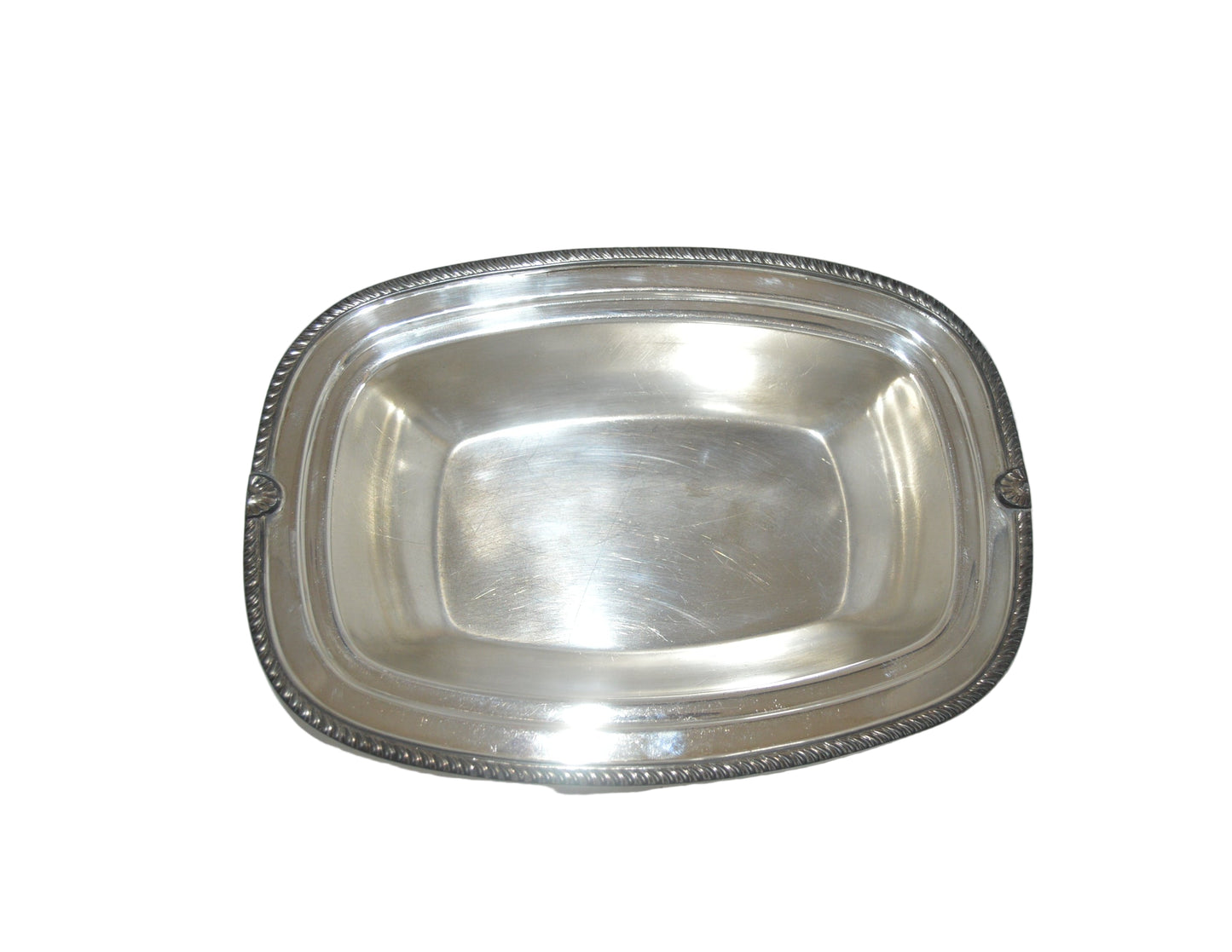 Vintage silver-plated vegetable serving dish unmarked (pre-owned)