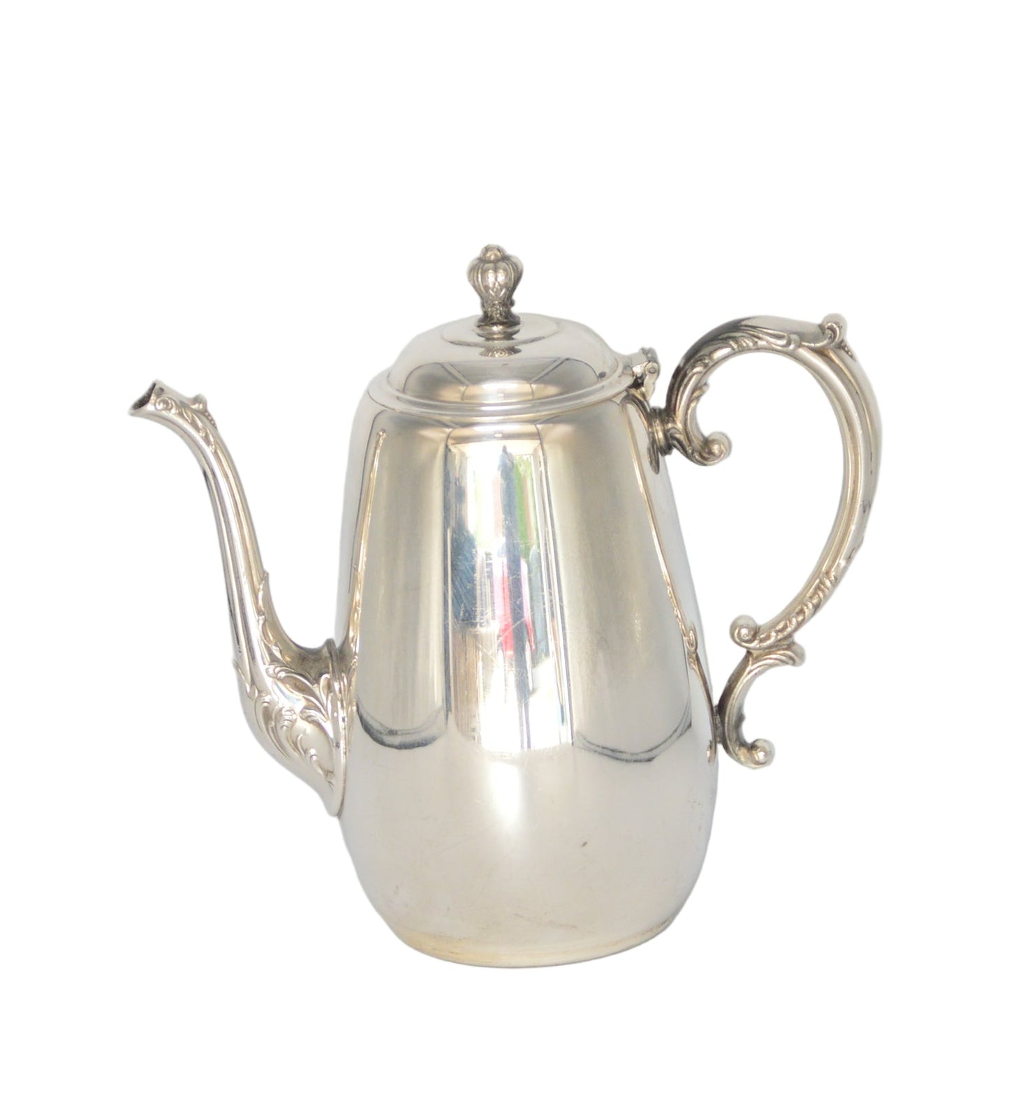 Vintage Tea /Coffee Pot silver-plated (pre-owned) by; Wm Rogers & Son Spring Flower 2030