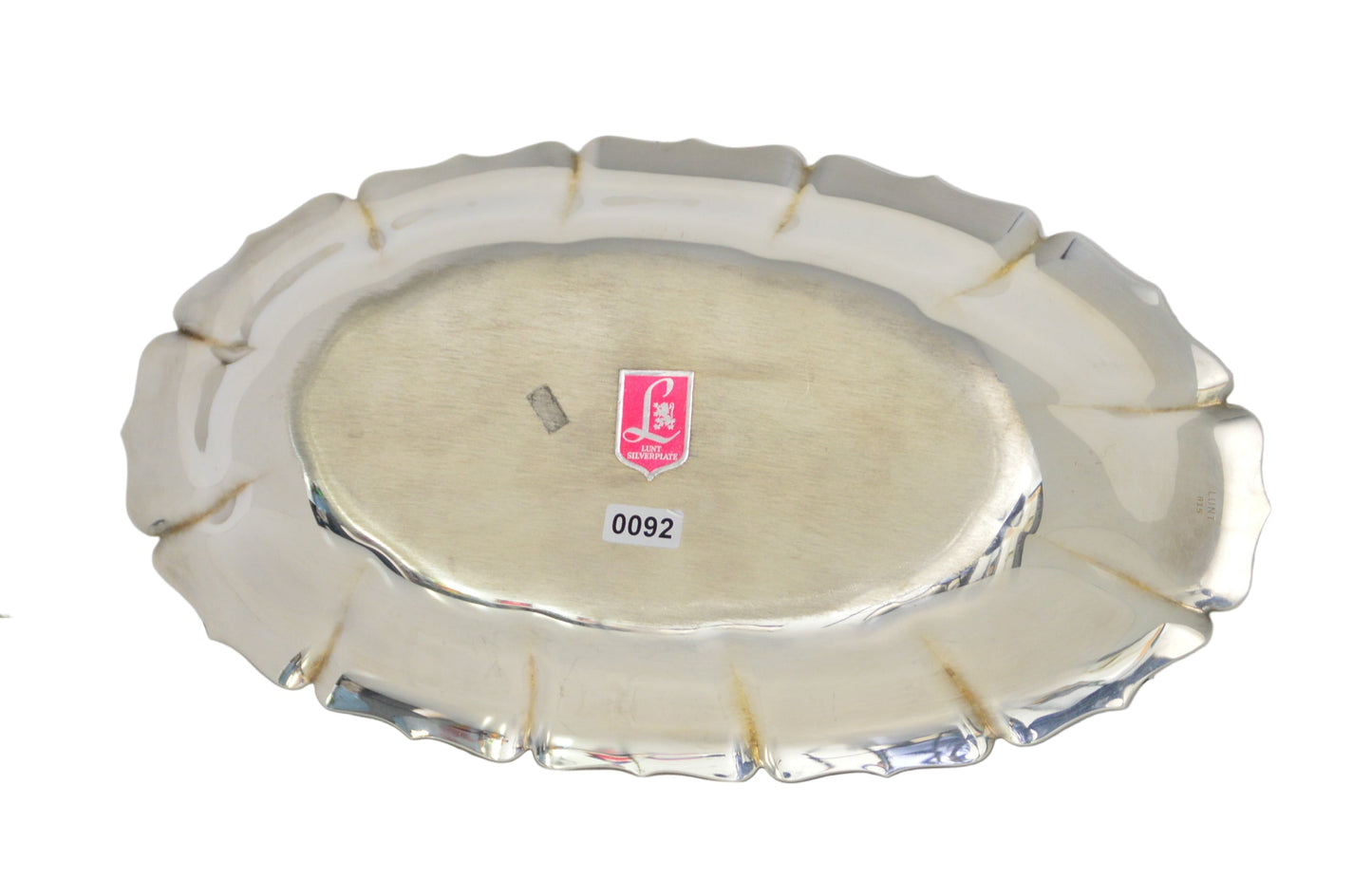 Vintage Bread or serving dish 12"long X 6 1/2" wide X 1 1/2" deep by Lunt silver-plated (pre-owned) very good condition.