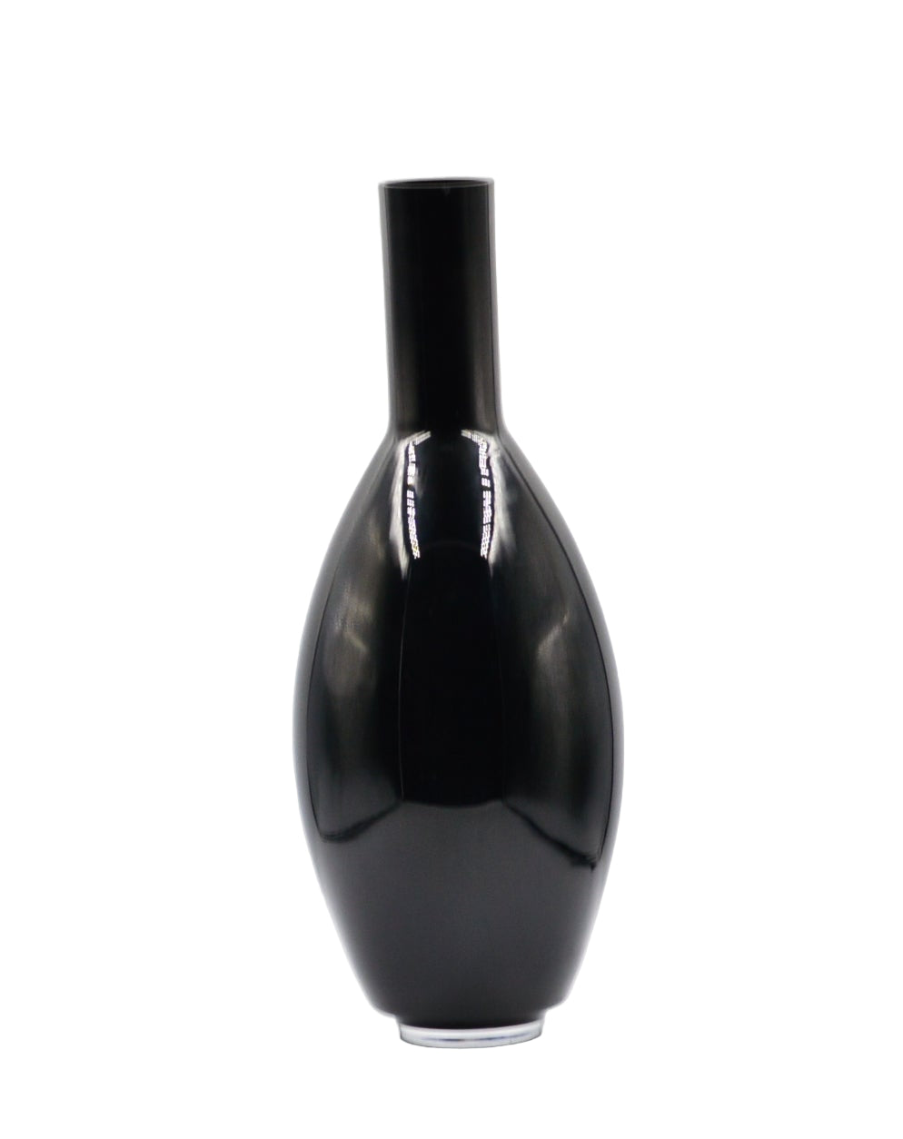 Glass Black Vase 18" high with a 2" round neck. Pre-owned) Noble Collection from (Portland) very good condition