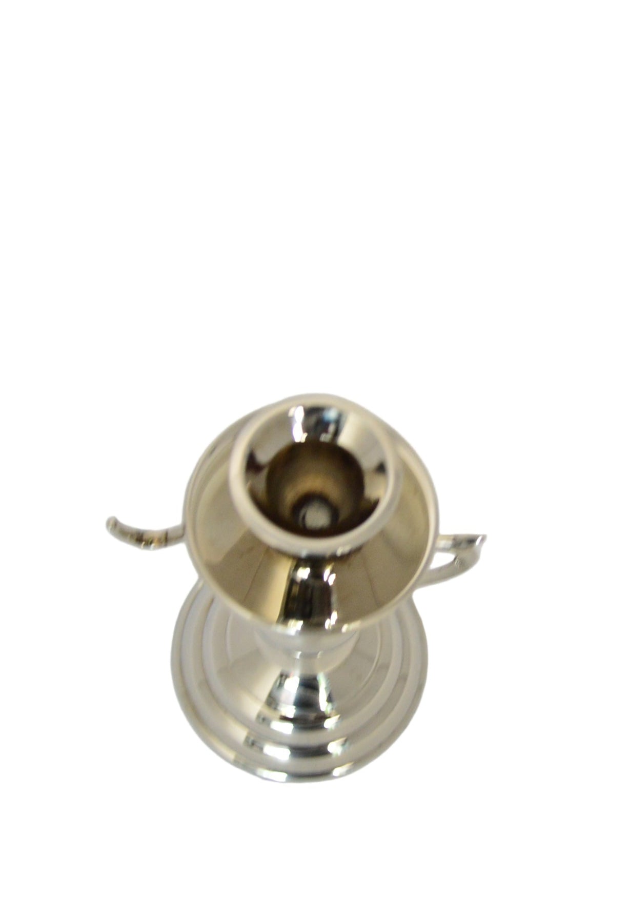 Vintage single tier candle holder (pre-owned) silver plated good condition for its age.