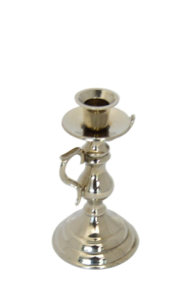 Vintage single tier candle holder (pre-owned) silver plated good condition for its age.