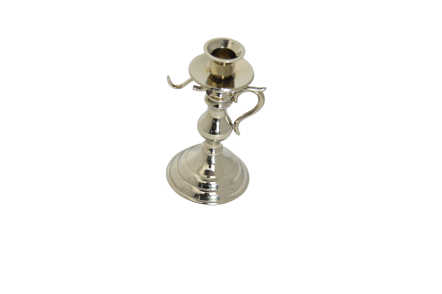 Vintage single tier candle holder (pre-owned) silver plated good condition for its age.