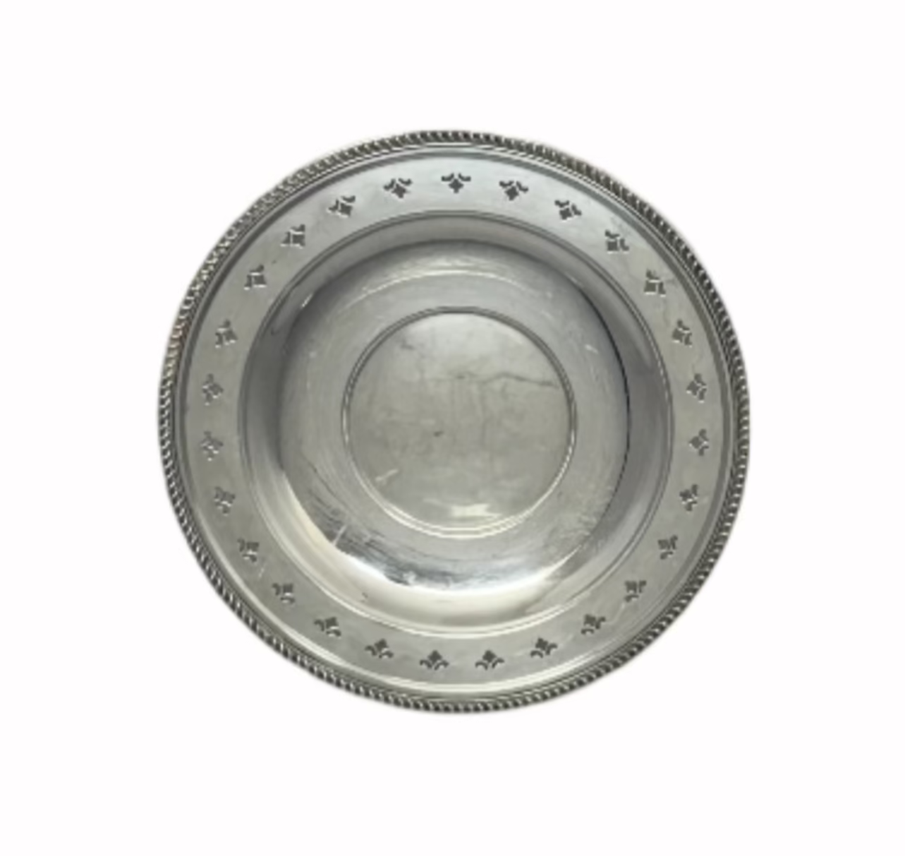 Vintage silver-plated Round Tray 11 1/2 " by Georgian # 3814