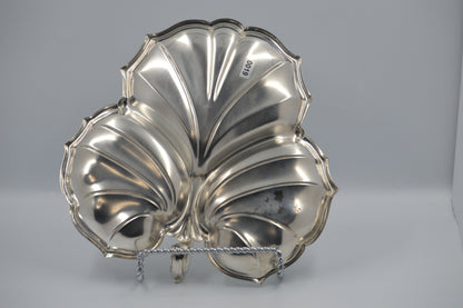 Vintage silver-plated three section Shell dish