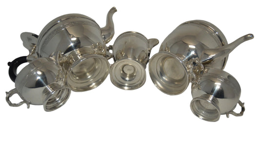 Tea/Coffee Pot Set with creamer and sugar bowl by Viking Plate, E. P. Cooper
