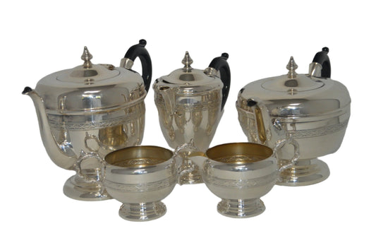 Tea/Coffee Pot Set with creamer and sugar bowl by Viking Plate, E. P. Cooper