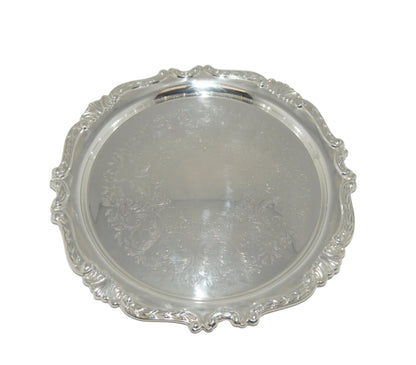 Vintage silver-plated serving tray (pre-owned) by Sheridan Taunton Silversmith LTD