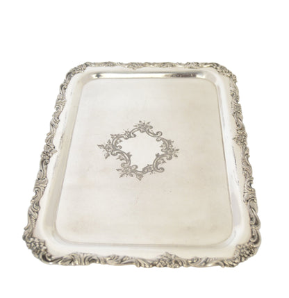 Silver-plated serving tray By Simpson Hall Miller Co z203 Measures 11 1/2" X 9 1/2"