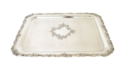 Silver-plated serving tray By Simpson Hall Miller Co z203 Measures 11 1/2" X 9 1/2"