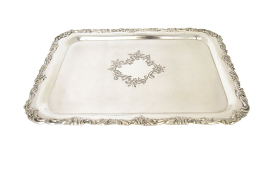 Silver-plated serving tray By Simpson Hall Miller Co z203 Measures 11 1/2" X 9 1/2"