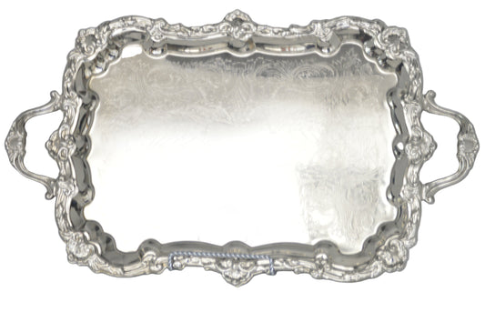 Tray silver-plated Butler 25"x14.5" | One-of-a-Kind!