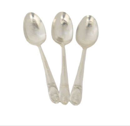 Vintage silver-plated presidential Spoons set of 3, Thomas Jefferson, John Adams and Robert F. Kennedy