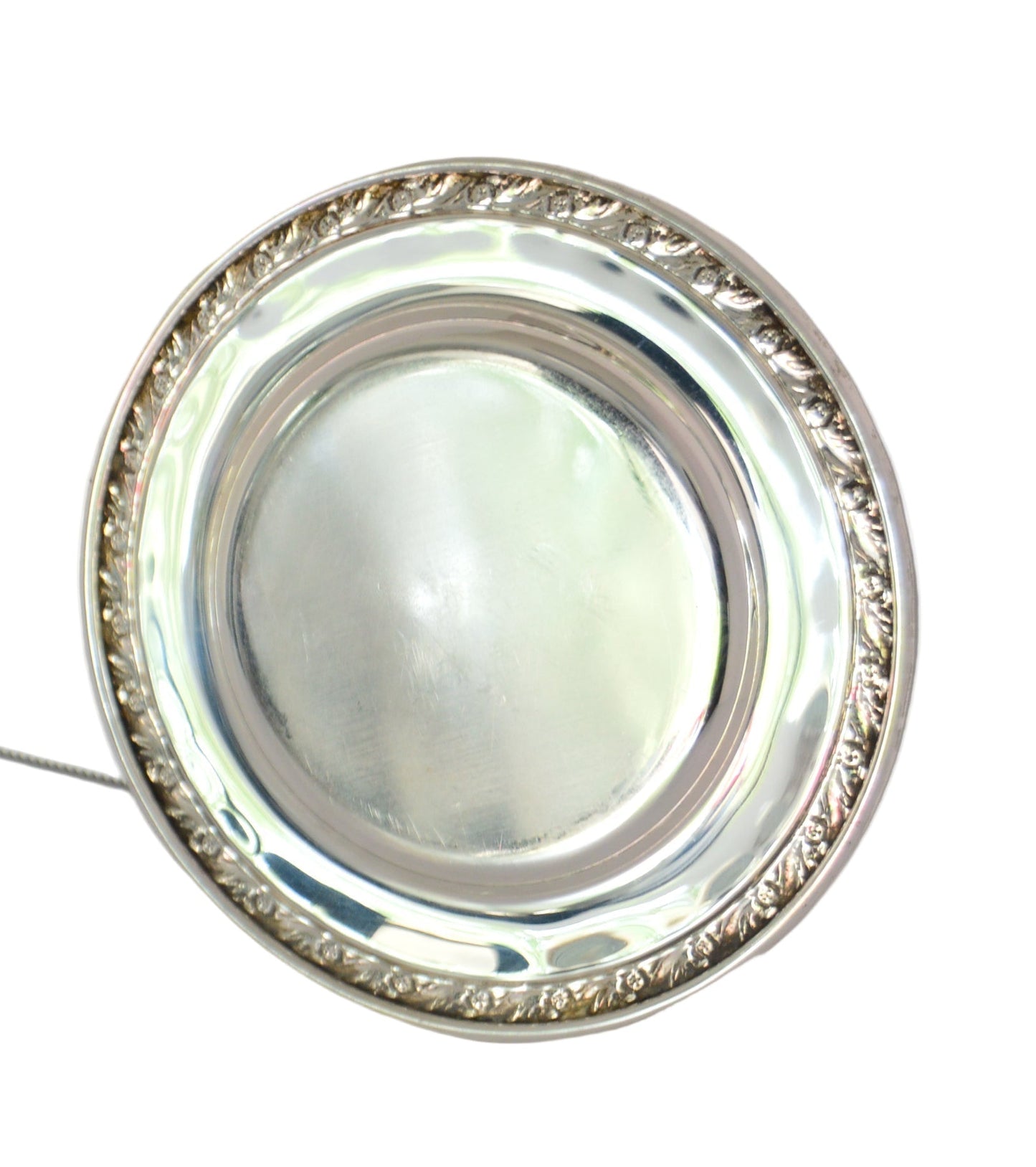 Vintage silver-plate 6 1/2" wide (unmarked) pre-owned very good condition.