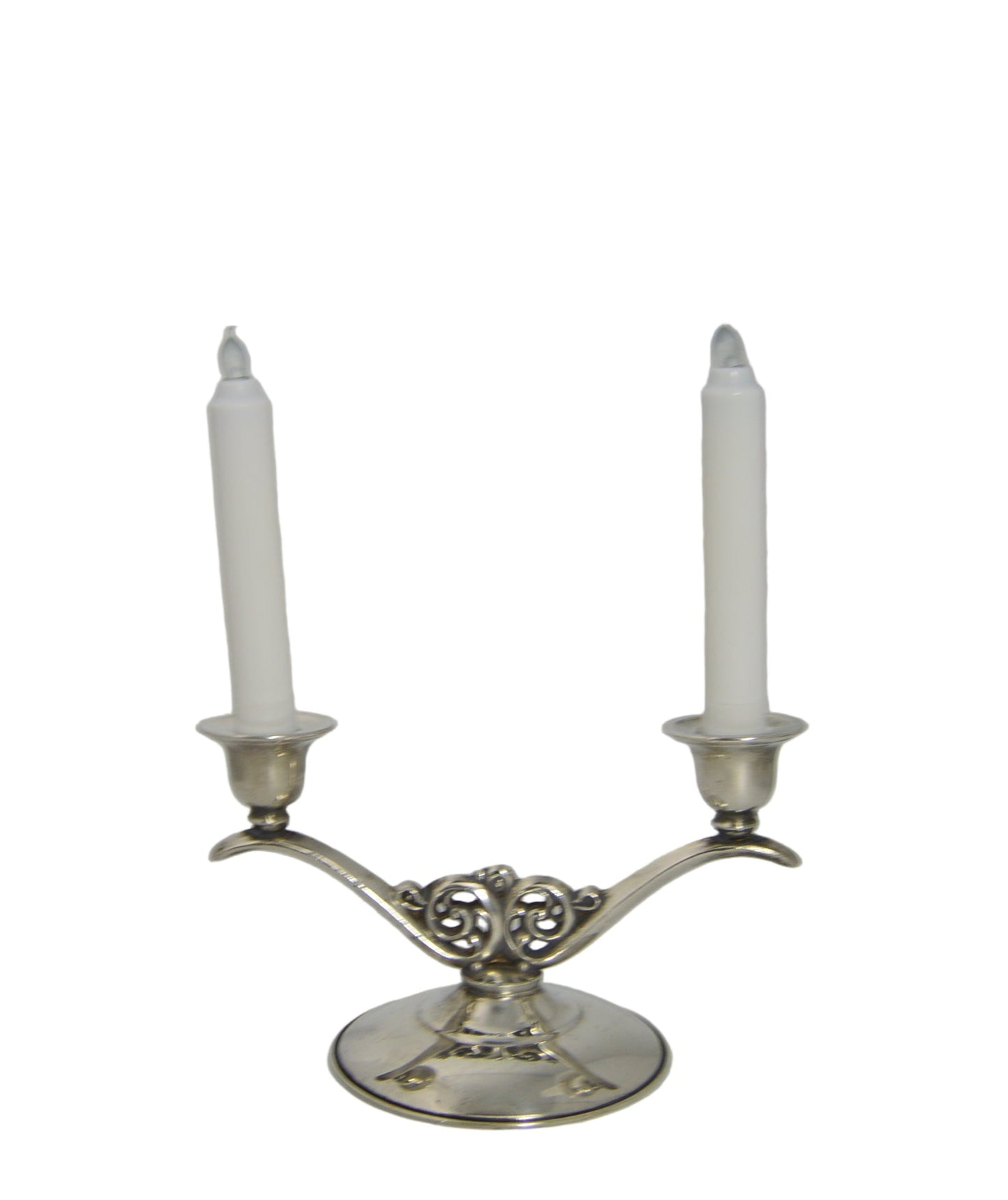 Vintage Double Arm Tapered candle holder pre-owned (silver plated) by: Oneida good condition