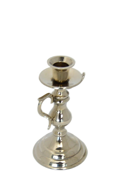 Vintage single tier candle holder (pre-owned) silver plated good condition for its age.