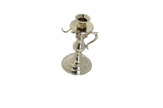 Vintage single tier candle holder (pre-owned) silver plated good condition for its age.