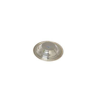 Silver-plated candy/nut dish measuring 6 1/2" wide and 1 1/2" deep excellent condition pre-owned