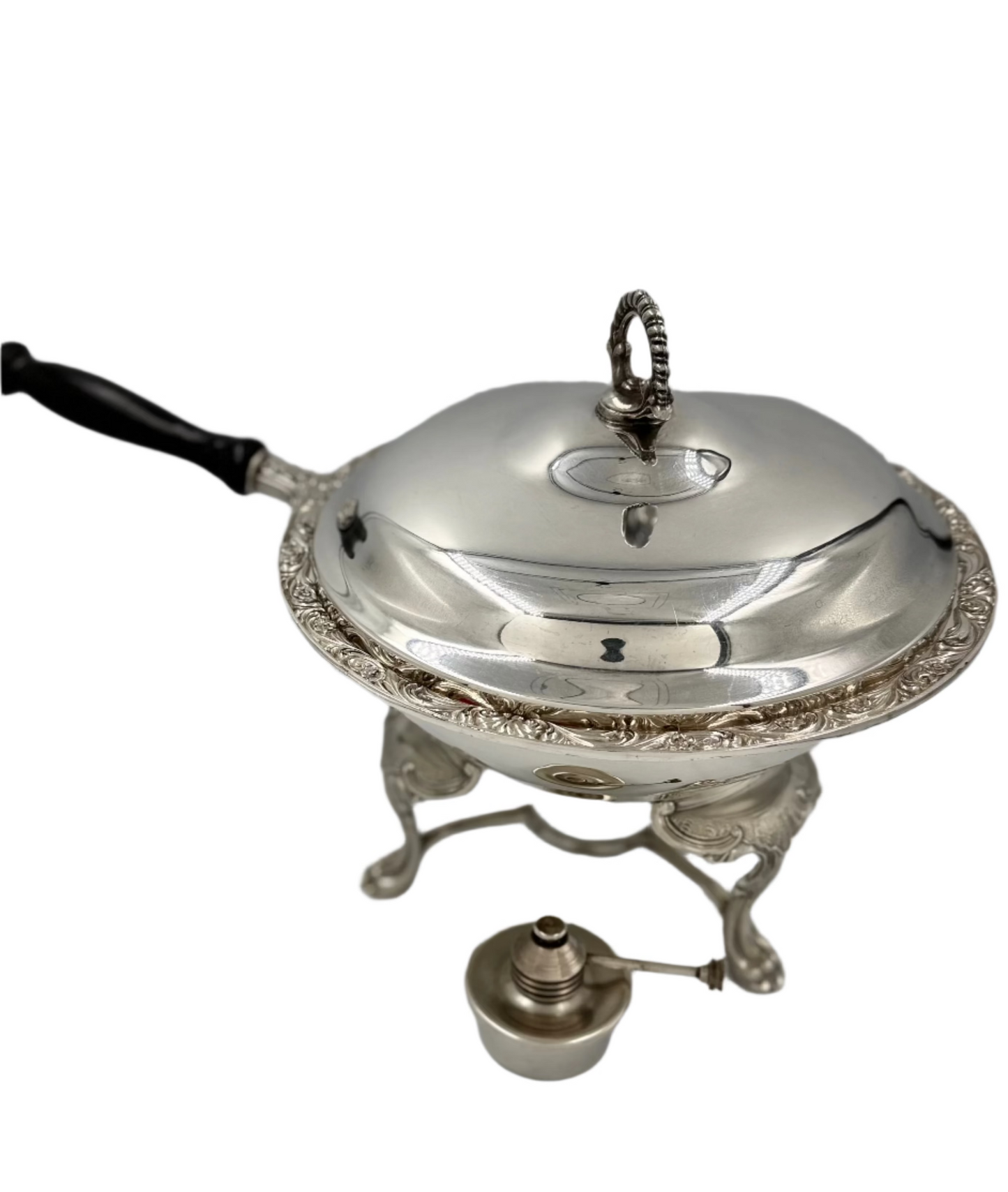 Vintage Silver Plated Chaffing Dish (unmarked) good condition.