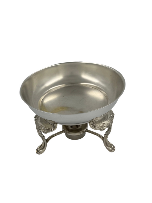 Vintage Silver Plated Chaffing Dish (unmarked) good condition.
