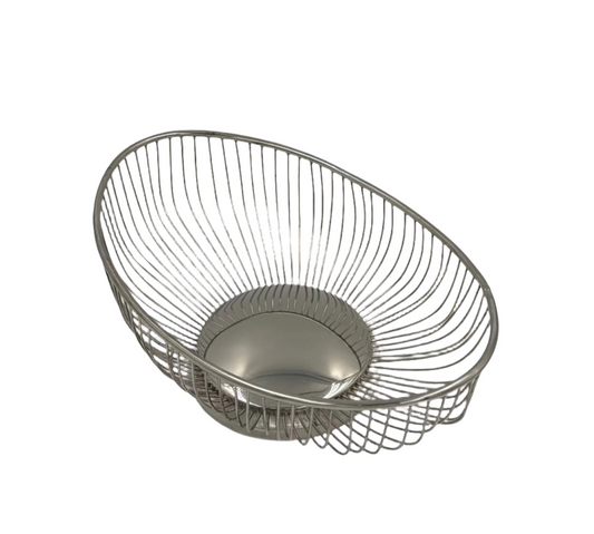 Basket Silver Plated Bowl 7 1/2 X 11 3/4 X 3/34 inches deep By W & S Blackinton