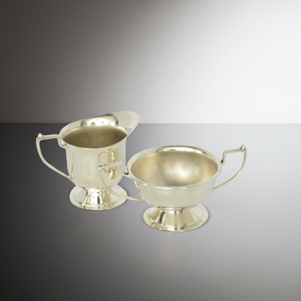 Coffee and Creamer Set (pre owned) silver-plated by; APOLLO (E.P.N.S.) Bernard Rice's Sons Inc. #4364very good condition